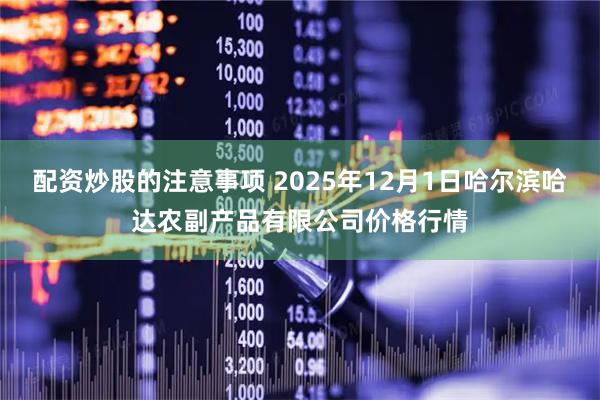 配资炒股的注意事项 2025年12月1日哈尔滨哈达农副产品有限公司价格行情